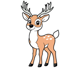 Cute deer illustration Vector