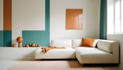 Fototapeta premium Photo interior modern design room 3d illustration