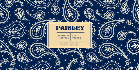 Paisley bandana seamless pattern backgrounds