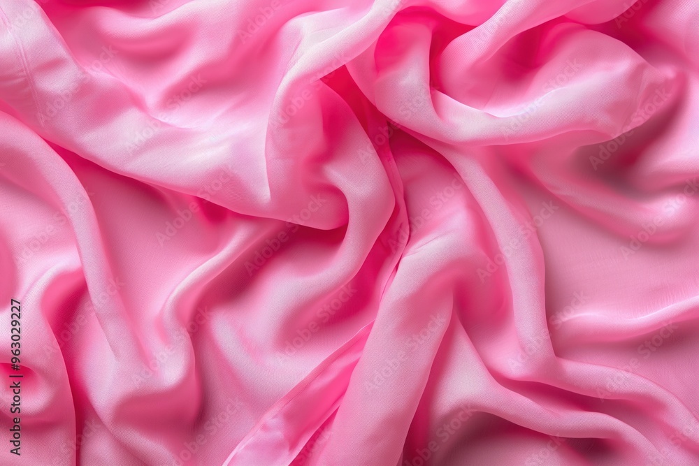 Poster pink satin fabric texture close-up. soft pink hue with subtle background colors. smooth shiny surfac