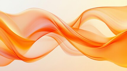 Orange abstract wave on a light background