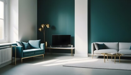 Photo interior modern design room 3d illustration
