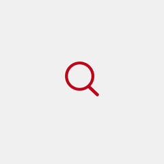 Magnifying glass icon logo flat vector design