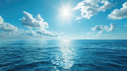 Obraz premium Azure ocean under blue sky