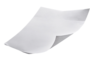 Elegant White Paper in Motion, Floating Sheets Isolated on White