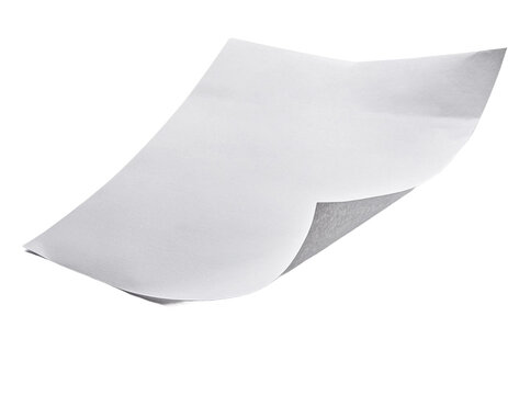 Elegant White Paper in Motion, Floating Sheets Isolated on White