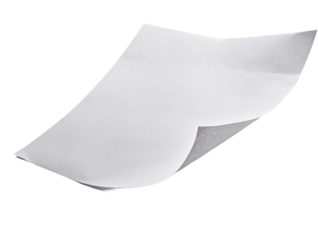 Elegant White Paper in Motion, Floating Sheets Isolated on White