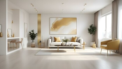 Fototapeta premium Photo interior modern design room 3d illustration