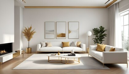 Fototapeta premium Photo interior modern design room 3d illustration