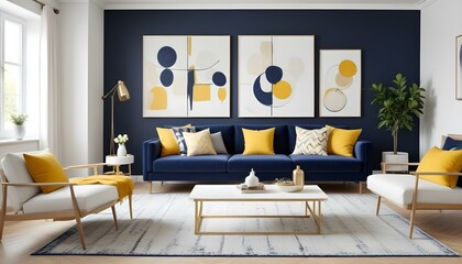 Photo interior modern design room 3d illustration