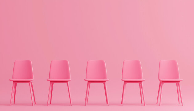 Support group meeting for breast cancer survivors, pink theme, encouraging environment, 3D illustration