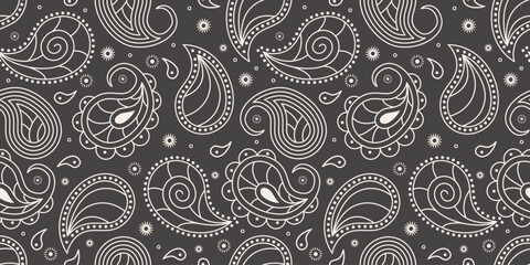 Paisley bandana seamless pattern backgrounds