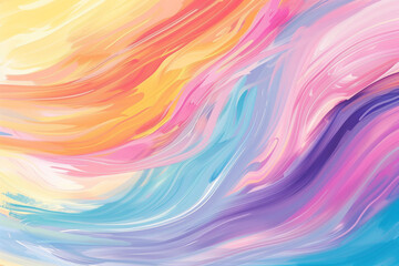 Obraz premium Colorful background image in pastel colors with various colored stripes, reminiscent of the choreography of paint