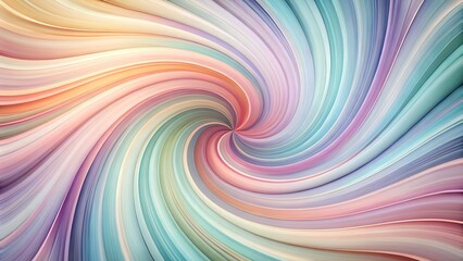 Fototapeta premium Soft pastel swirl abstract design with flowing lines in harmonious colors