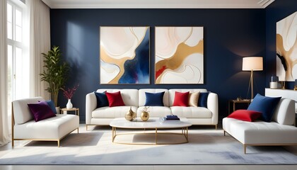 Photo interior modern design room 3d illustration