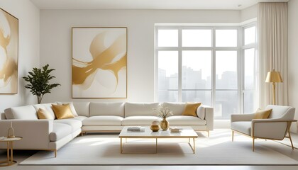 Fototapeta premium Photo interior modern design room 3d illustration