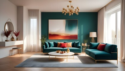 Photo interior modern design room 3d illustration