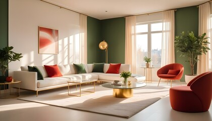 Photo interior modern design room 3d illustration