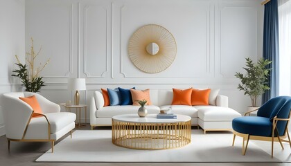 Photo interior modern design room 3d illustration