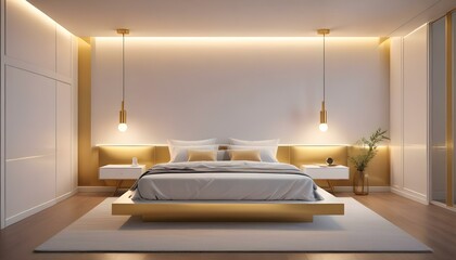 Photo interior modern design room 3d illustration