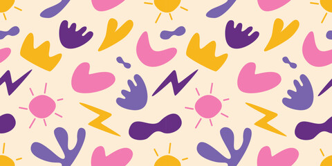 Boho modern minimalist abstract seamless pattern  backgrounds