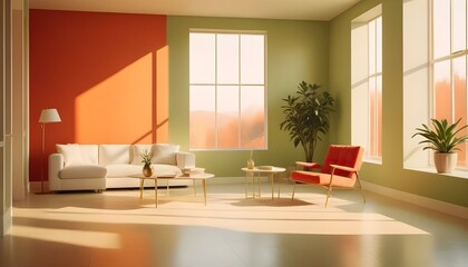 Photo interior modern design room 3d illustration