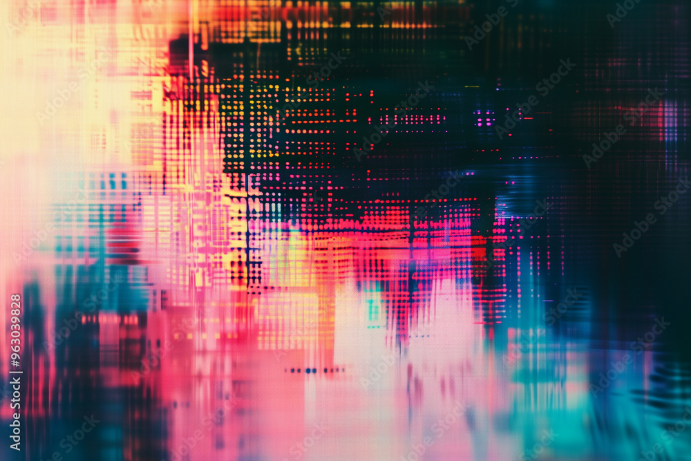 Poster glitch background. computer screen error. digital pixel noise abstract design. photo glitch. televis