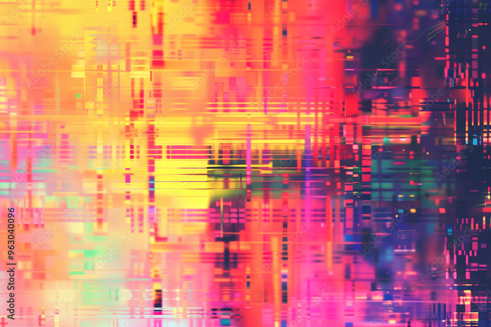 Poster glitch background. computer screen error. digital pixel noise abstract design. photo glitch. televis