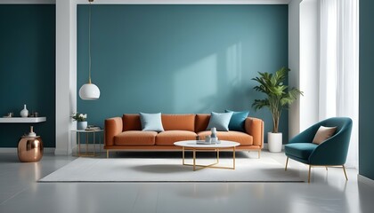 Photo interior modern design room 3d illustration