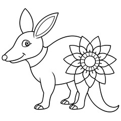 Hand drawn animal mandala illustration