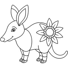 Hand drawn animal mandala illustration