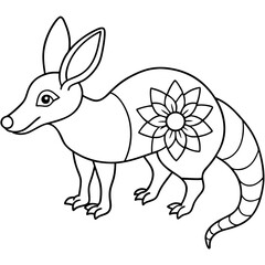 Hand drawn animal mandala illustration