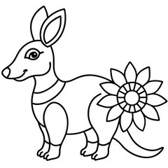 Hand drawn animal mandala illustration