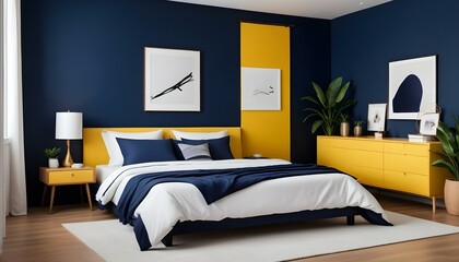 Photo interior modern design room 3d illustration