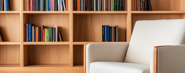 Home theater room with a mini library, blend of entertainment and relaxation