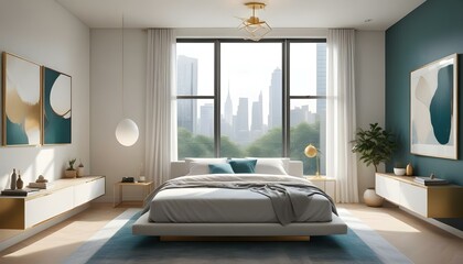 Photo interior modern design room 3d illustration