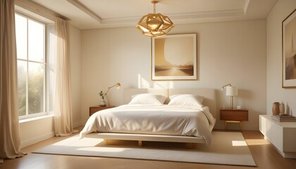 Fototapeta premium Photo interior modern design room 3d illustration