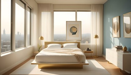 Photo interior modern design room 3d illustration