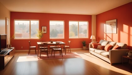Photo interior modern design room 3d illustration