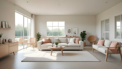 Fototapeta premium Photo interior modern design room 3d illustration