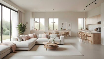 Fototapeta premium Photo interior modern design room 3d illustration