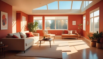 Fototapeta premium Photo interior modern design room 3d illustration