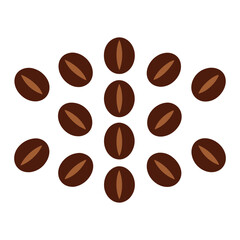 Stylish coffee beans vector illustration, ideal for cafes, logos, packaging, and decor. Add a touch of aromatic charm to your design projects with this versatile graphic.