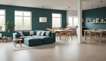 Fototapeta premium Photo interior modern design room 3d illustration