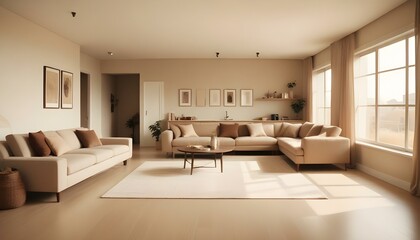 Fototapeta premium Photo interior modern design room 3d illustration