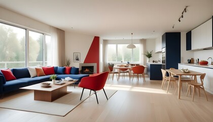 Fototapeta premium Photo interior modern design room 3d illustration