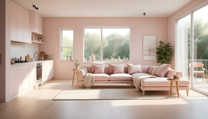 Obraz premium Photo interior modern design room 3d illustration