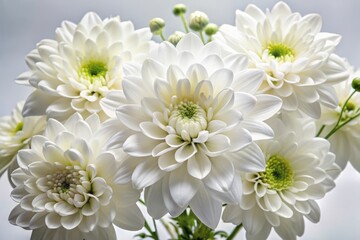 Simple elegant monochromatic white flowers