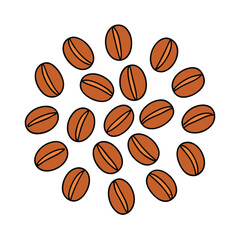 Stylish coffee beans vector illustration, ideal for cafes, logos, packaging, and decor. Add a touch of aromatic charm to your design projects with this versatile graphic.