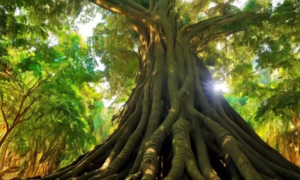 3d view of banyan tree